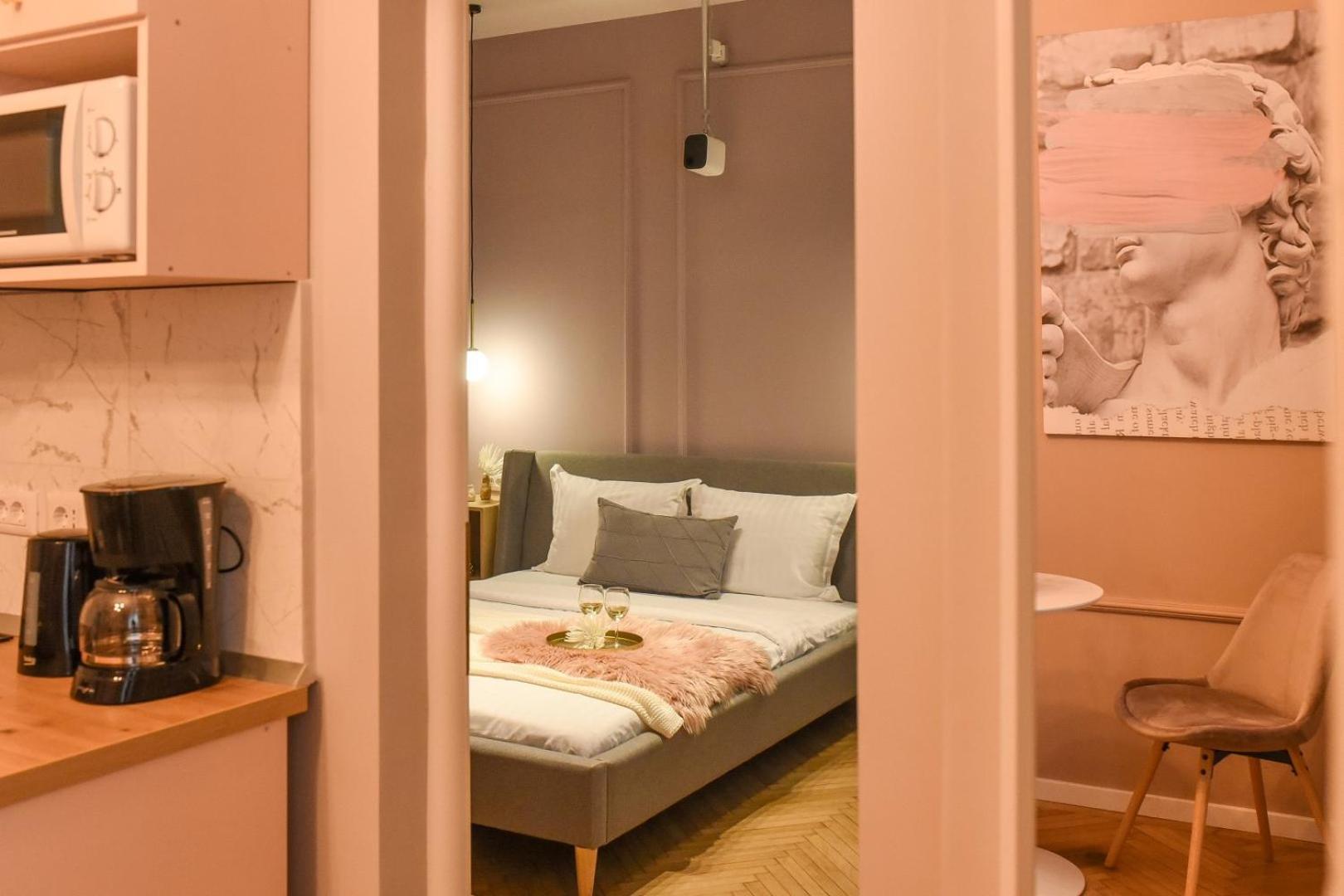 Modern Stay - Central Studios With Wall Projector Near Radisson Букурещ Стая снимка